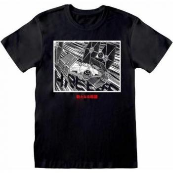 Star Wars Tie Fighter Shirt für Erwachsene in XXL, schwarz/weiß