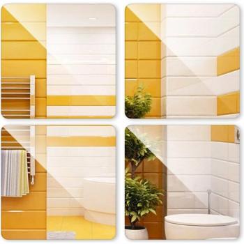 4pcs Self-Adhesive Mirror Wall Tiles 30cm x 30cm
