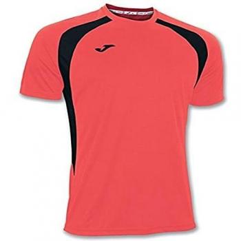 Joma Herren Fußballtrikot Kurzarm 100014.041, Mehrfarbig/Coral Flúor/Negro, XS