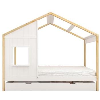 Lit Cabane Enfant Sunny, Tiroir de Rangement Inclus, 90 x 200 cm