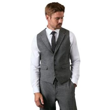 Small Charcoal Tweed Waistcoat by Burton – Men’s Edition