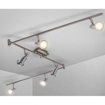 B.K.Licht Metall Deckenspot mit 6x GU10 LED