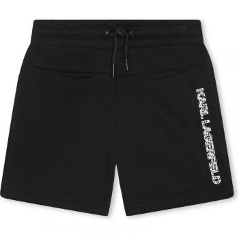 Karl Lagerfeld Junior Bermuda en Molleton pour Garçons Âge 12, Couleur Noire