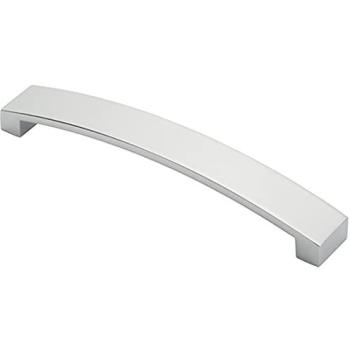 Fixed Flat‑Curve Bow Pull Handle – 172 × 25 mm, Polished Chrome