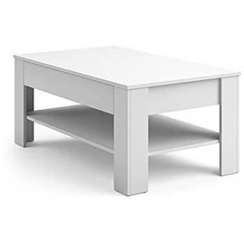 Tavolino con cassetto Milan, Bianco, 110 x 48 cm