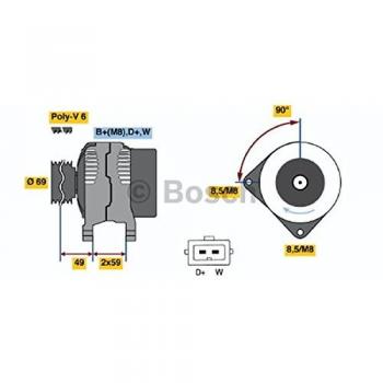 BOSCH 0 986 040 330 Motore Alternatore