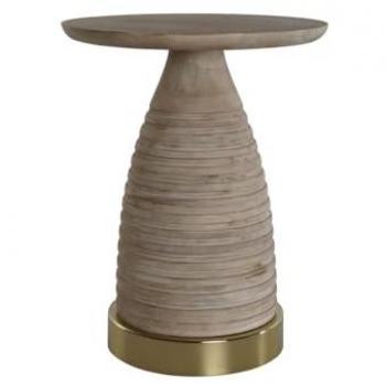 Side Table Esprit Golden Natural Wood 41×41×53 cm