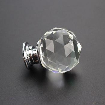 Poignée de meuble diamant en cristal