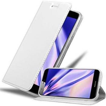 Cadorabo Chic Book Case (Huawei G7 Plus, Huawei G8, Huawei GX8), Smartphone Hülle, Silber