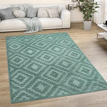 Tapis de Salon Rond Motif Ethnique 160 cm