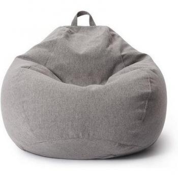 Pouf poire « Comfort Line M » de Lumaland – Fauteil intérieur, housse lavable, 120 L, 70×80×50 cm (gris clair)