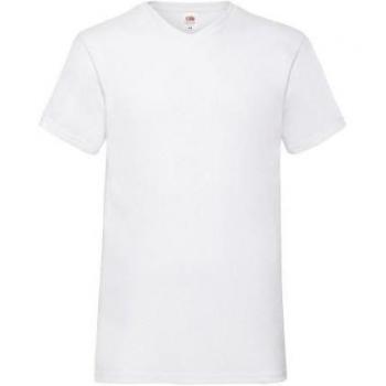 T-shirt V-Neck Uni Valueweight Homme Fruit of the Loom XL Blanc