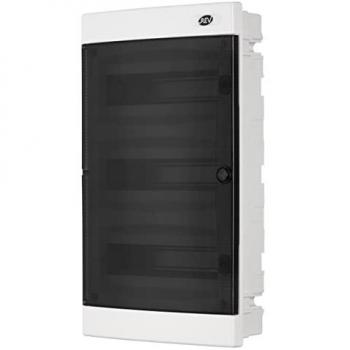 Rev Ritter 0515506555 – Tableau de distribution à 3 rangées, encastrable, blanc avec porte transparente