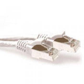 White Snagless Cat6A FTP LSZH Network Ethernet Patch Cable with RJ45 Connectors