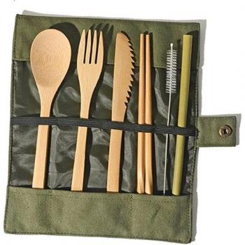 Wooden Travel Utensils Set