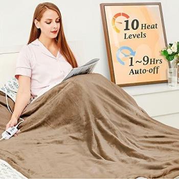 Mia&Coco CozyComfort Heated Flannel Throw