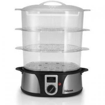 TriStar Cocedor de Vapor 12 L VS‑3908, 3 Pisos, Acero Inoxidable