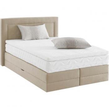 Boxspringbett beige, 155x210 cm, von Westfalia