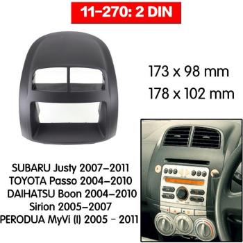 Adaptador 2 Din para SUBARU, TOYOTA, DAIHATSU y PERODUA MyVi