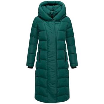 NAVAHOO Damen Steppmantel mit Rucksackträger „Engelsfeder XIV“ – Grün, XXXL