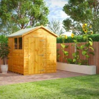 Power Sheds 6' x 6' Apex Shiplap Shed with Optional Windows