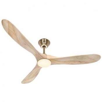 Deckenventilator ECO GENUINO-L 1520 mm, natur / Messing