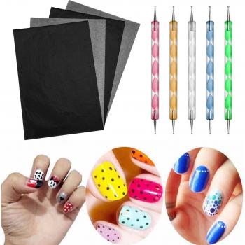 A4 100 Sheets Carbon Transfer Tracing Paper with 5 Pens for Crafts