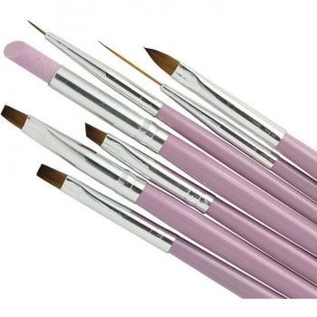 7 pinceaux pour gel UV et acrylique