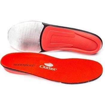 Superfeet REDhot Ski and Snowboard Insoles, Comfort Inserts for Warmth, Mens, Red, C