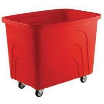Slingsby Robust Rim Tapered Plastic Container Truck with Red Castors