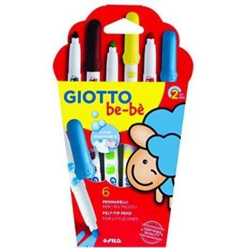 Rotulador giotto super bebe caja de 6 colores surtidos 79512-F469800