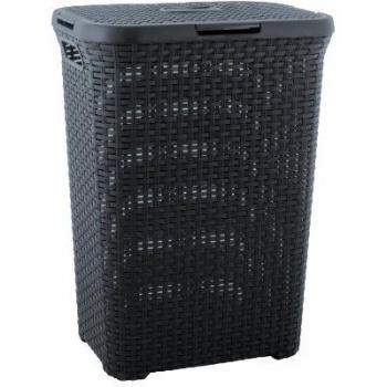 Cesto Curver 60L para Ropa Sucia Estilo Wicker