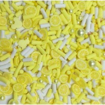 100g Gemischte Polymer Ton Obstscheiben mit bunten Streuseln für Bastelideen