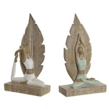 ESPRIT Wohnaccessoire Set – Weiß & Grün – 15,5 × 7,5 × 26,5 cm