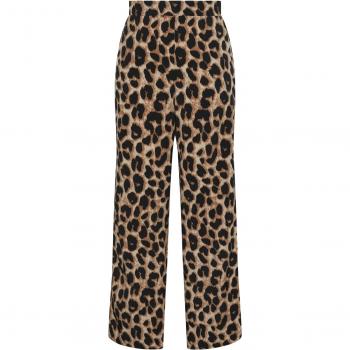 Pantalon femme Pieces Gurla Hw léopard taille haute multicolore