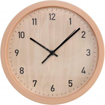 Orologio “Eco‑Wood” Ø25,7 cm – Effetto Legno su Plastica