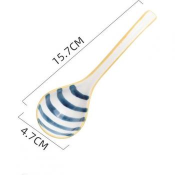 Cuillère en céramique à long manche pour nouilles