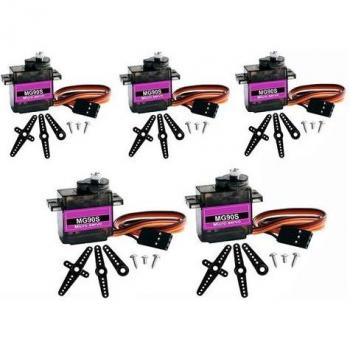 Ensemble de 5 Servos MG90S pour Robots et Modèles RC