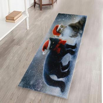 Alfombrilla Gris Impresa de Navidad Kakanwo