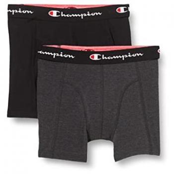 Calzoncillo Champion 2 Unidades Elástico Gris y Negro