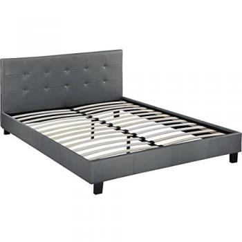 Habitat & Jardin Letto matrimoniale Julia – 160x200, grigio chiaro