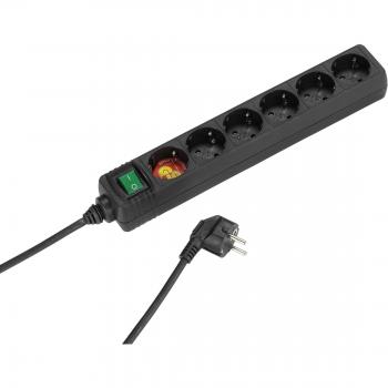 Regleta Vivanco EBLS6 S con 6 enchufes y protección para niños