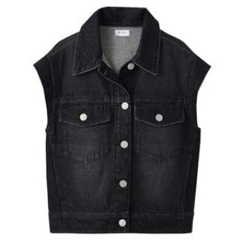 Oversized Grey Denim Top for Girls – JONEN Sleeveless 12/14