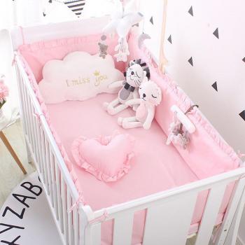 Solid Color Detachable Baby Bumper with Sheet
