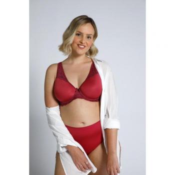 Plus Size Pink Underwire Bra, Scalloped Lace, 44C, Synthetic Fibers/Spandex