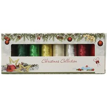 Ensemble 8 Bobines Métalliques – Collection Natal – Mettler (Rouge)