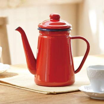 1.1L Red Coffee Pot for Gas Stove