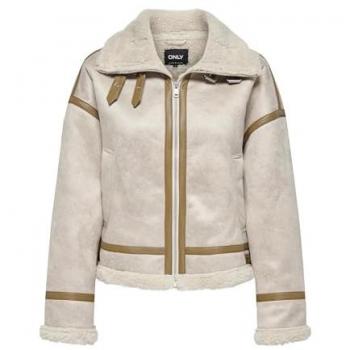 Giubbotto in similpelle con collo sherpa di ONLY