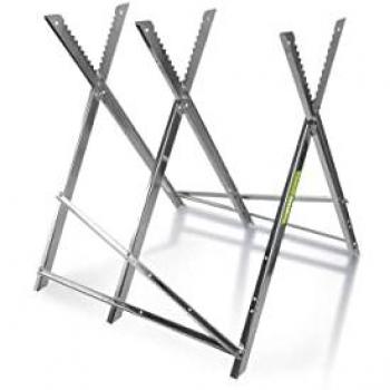Chevalet de sciage métal pliant VITO – 200 kg, 300 mm, bois de chauffage