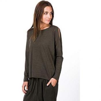 Merino Long Sleeve Jonser Super.Natural Femme M Killer Khaki Mélangé